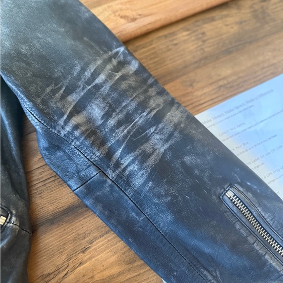 All Saints Balfern Studded Lambs Leather Jacket NWT’s Sz US12 - Picture 10 of 16